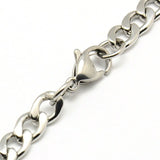 Stainless Steel Chain Twisted Bracelet Making Lobster Silver 8.2" 5.5mm Z216