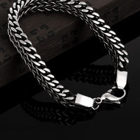 Stainless Steel Bracelet  8.5 Inches 12MM Lobster  L421