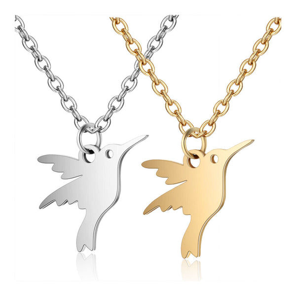 304 Stainless Steel Pendant Necklace Bird Stainless Steel Color 16" 1mm A398