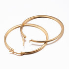 Stainless Steel Hoop Earrings Ring Stainless Steel Color 1.8" Pin 1x0.8mm  P579