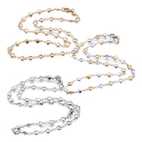 304 Stainless Steel Chain Necklace Lobster Ion Plating (IP) Heart Gold 18"  A424