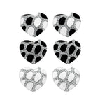 Rose Gold Platinum  Plated  Earrings Stud AAA Zirconia Push Back Heart .76" L302