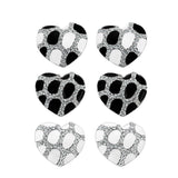Rose Gold Platinum  Plated  Earrings Stud AAA Zirconia Push Back Heart .76" L302