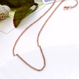 Rose Gold Plated Necklace 25" Inches Chain 1MM Lobster Clasp B328