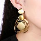 Yellow Gold Plated Earrings Chandelier Latch Back Clasp L611