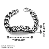 Stainless Steel Bracelet  8.5 Inches 13MM Lobster  L407