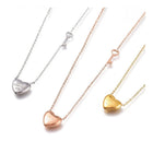 Valentine's Day Stainless Steel Pendant Necklace Lobster Heart Key Love 17" Z499