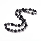 Necklace Stretch Bracelet Earrings Set Magnetic Hematite Natural Agate 20" P750