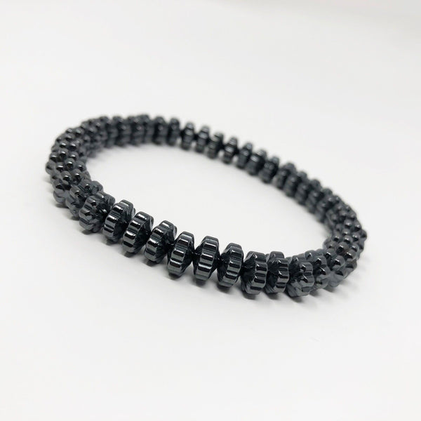 Hematite Non-Magnetic Bracelet Mens Womens Unisex Adjustable Size X30