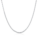 Platinum Plated Necklace Chain 18 Inches 1MM Lobster Clasp B320