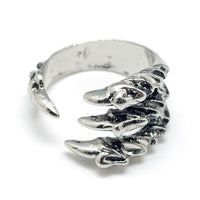 Alloy Cuff Finger Ring Eagle Claw Antique Silver 18mm Size 8 Adjustable P412