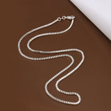 Sterling Silver Plated Necklace Chain 18-24 Inches 2MM Lobster Clasp B361