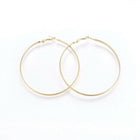 304 Stainless Steel Hoop Earrings Ring Gold 1.2" To 3" Pin 0.8mm  P622