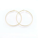 304 Stainless Steel Hoop Earrings Ring Gold 1.2" To 3" Pin 0.8mm  P622