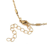 Stainless Steel Pendant Necklace Brass Moon Charm Gold 17.91 inches 45.5cm Z523