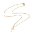 Stainless Steel Pendant Necklace Chain Lobster Religion Cross Gold 17.5" A229