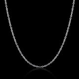 Platinum Plated Necklace Chain 19 Inches 1MM Lobster Clasp  B326