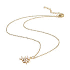 Stainless Steel Set Flower Pendant Necklace Stud Earrings Lobster Gold 18" Z765