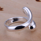 Sterling Silver Drops Plain Band Ring Size 8 B6