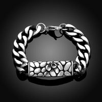 Stainless Steel Bracelet  8.5 Inches 13MM Lobster  L407