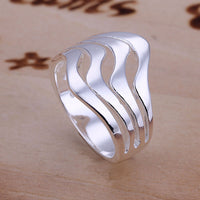 Sterling Silver Plated Plain Band Ring Size 8 B4