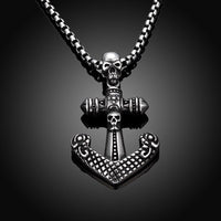 Stainless Steel Necklace Pendant Cross Biker Gothic 23" 3.5MM Lobster Clasp B226