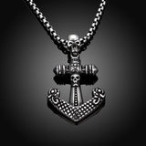 Stainless Steel Necklace Pendant Cross Biker Gothic 23" 3.5MM Lobster Clasp B226