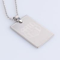 316L Stainless Steel PendantSoccer Silver Necklace 22" B127