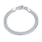 Sterling Silver Plated Bracelet 8 Inches 6.3MM  Lobster  L320