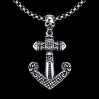 Stainless Steel Necklace Pendant Cross Biker Gothic 23" 3.5MM Lobster Clasp B226