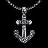 Stainless Steel Necklace Pendant Cross Biker Gothic 23" 3.5MM Lobster Clasp B226