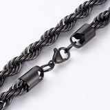 Necklaces Stainless Steel Necklaces Lobster Gunmetal 25.5" 65cm 7mm Z553