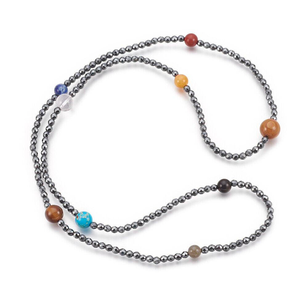 Electroplate Hematite Beaded Necklaces Mixed Stone 31.1inches 79cm Z440