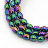 Trendy Unisex Magnetic Hematite Barrel Bead Necklaces Magnetic Clasp 17" Z562