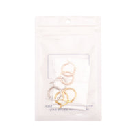 Stainless Steel Hoop Earrings Rose Gold Gold Silver 25x2mm 0.7x1mm 3Pairs Z386