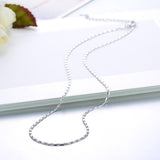 Platinum Plated Necklace Chain 18 Inches 1MM Lobster Clasp B320