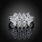 Sterling Silver Plated Fashion Ring AAA Zirconia Women B405