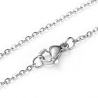 Stainless Steel Set Pendant Necklace Earrings Lobster Heart Silver 17.7" A441