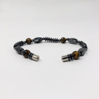 Hematite Magnetic Bracelet Mens Womens Unisex Tiger Eye Black X40