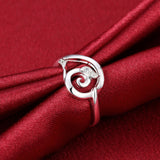 Sterling Silver Plated Fashion Ring AAA Zirconia Women B409