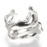 Alloy Cuff Finger Ring Octopus Antique Silver Size 6 Adjustable 16mm P404