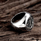 Stainless Steel Antique Gothic Biker Tribal Ring Black Men's Unisex B225