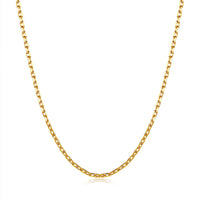 Yellow Gold Plated Necklace Chain 20 Inches 1MM Lobster Clasp B312