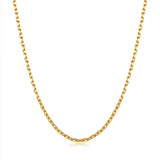 Yellow Gold Plated Necklace Chain 20 Inches 1MM Lobster Clasp B312