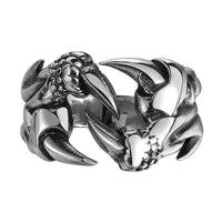 Stainless Steel Antique Gothic Biker Tribal Ring Black Men's Unisex Claws B189