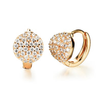 Gold Plated Earring  Round AAA Cubic Zirconia Women's G260