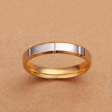 Stainless Steel Gold Two Tone Gold Band Ring Size 8 B96