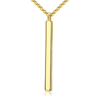 Yellow Gold Plated Necklace Pendant 19 Inches 1MM Lobster Clasp B135