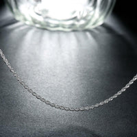 Unisex Sterling Silver Plated Twisted 2MM Chain Necklace Lobster 16" to 24" B36