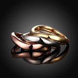 Rose Gold Platinum Plated Tri Color Fashion Ring For Women B169